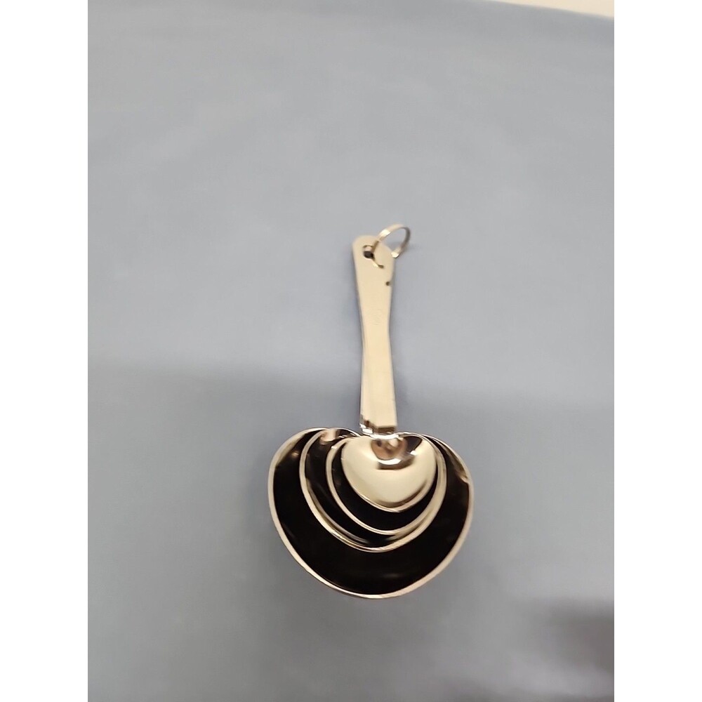 A Pinch Of Joy Set Of 4 Heart Shaped Stainless Steel Measuring Spoons